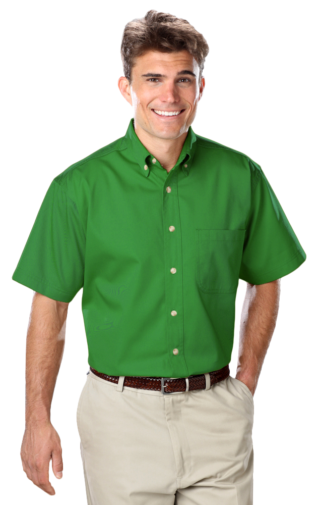 Men's S/S 100% Cotton Twill Shirt 18