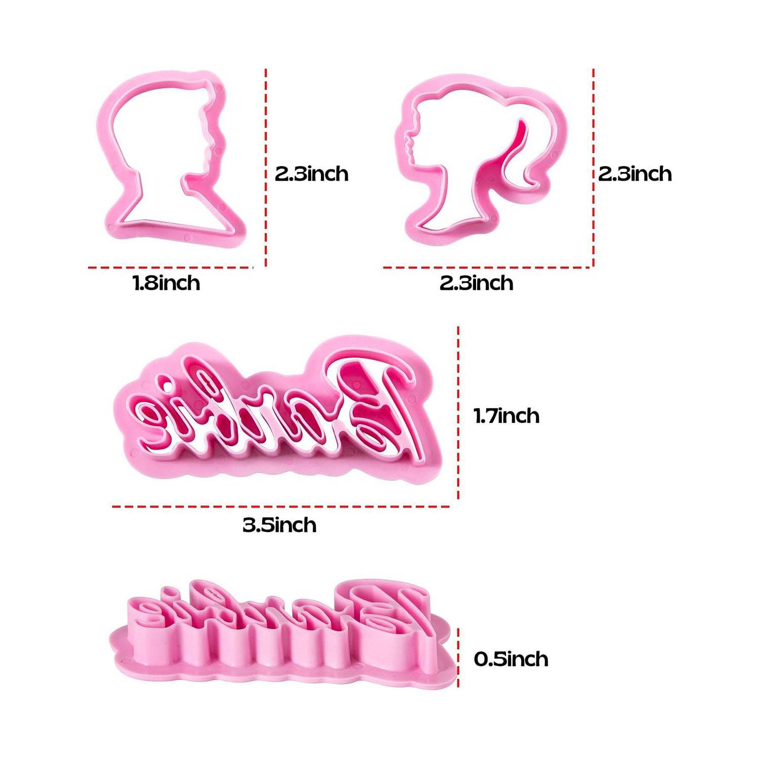 Plastic Cookie Cutter Set 4