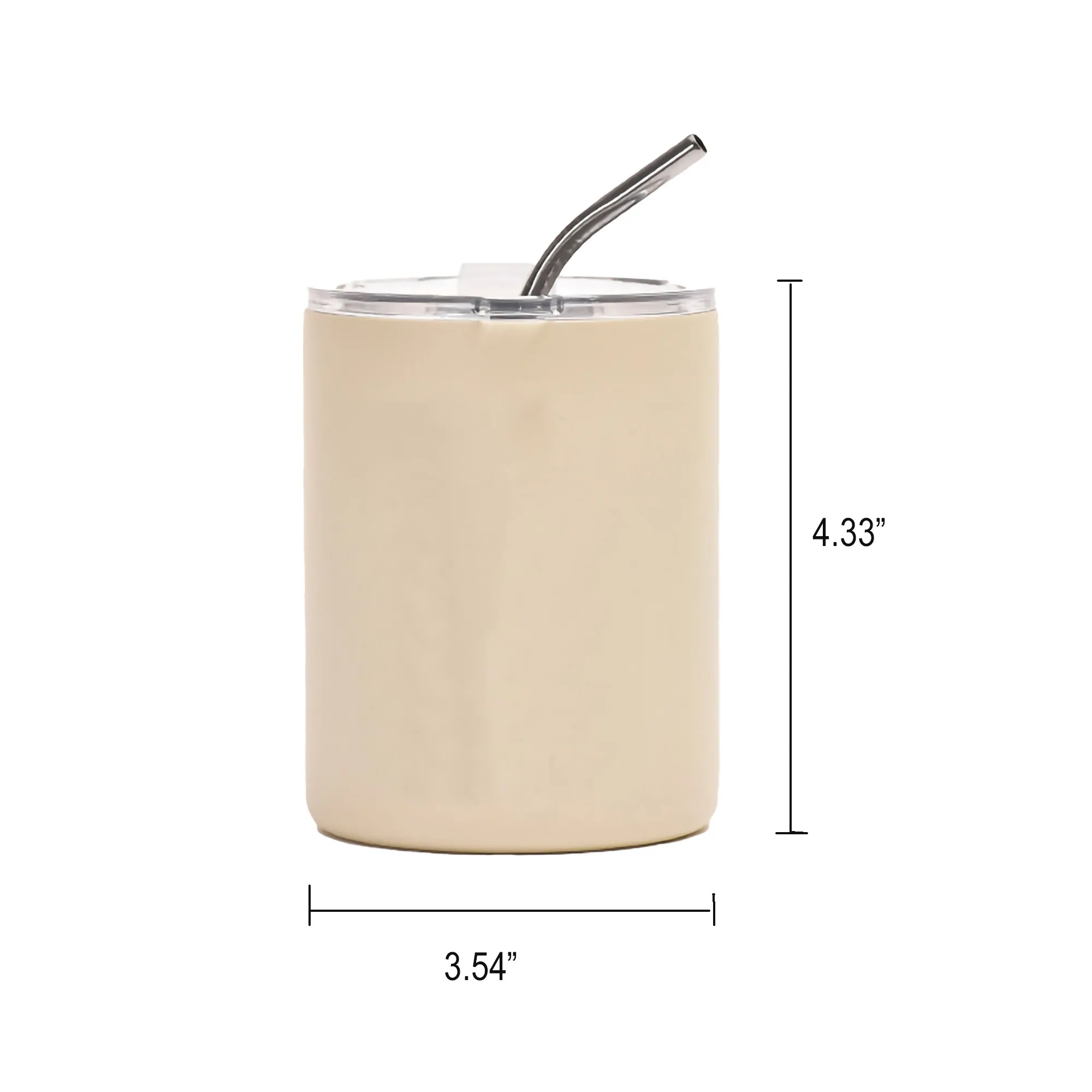 12oz  Stainless Steel Coffee Cup With Straw Lid MOQ100 7