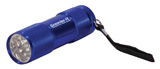 3 3/8" Blue 9-LED Flashlight with Strap 2