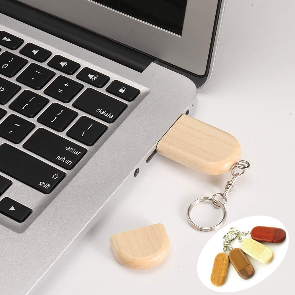 Wood USB Flash Drive w/Magnetic Closure 4