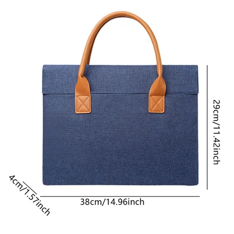 Canvas Laptop Bag With Leather Handles 2