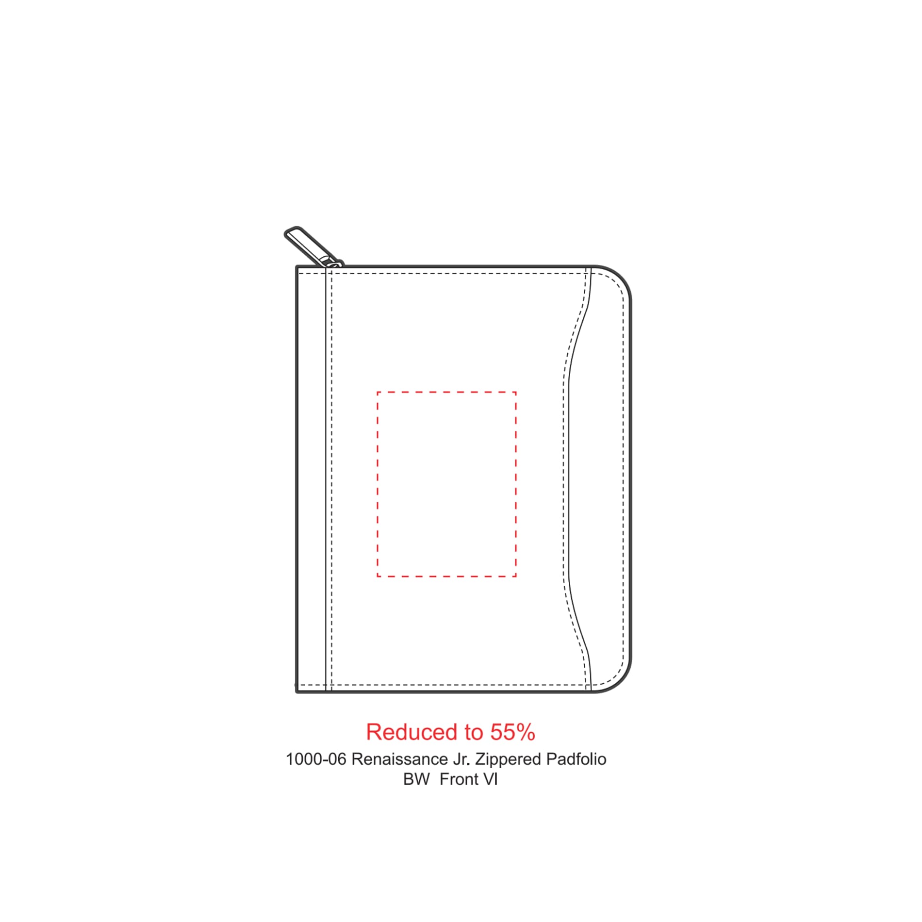 FSC® Mix Renaissance Jr. Zippered Padfolio 3