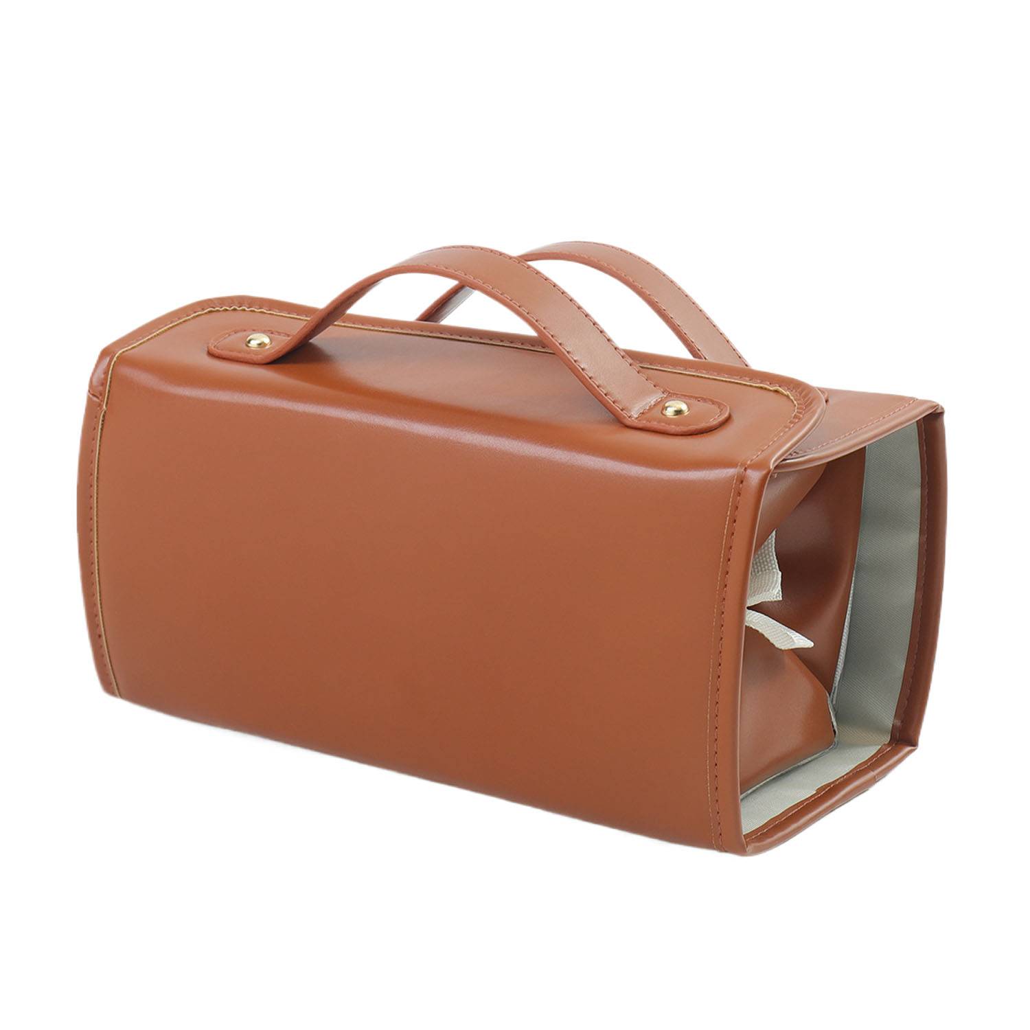 Portable PU Leather Travel Cosmetic Bag Detachable Pouches 3