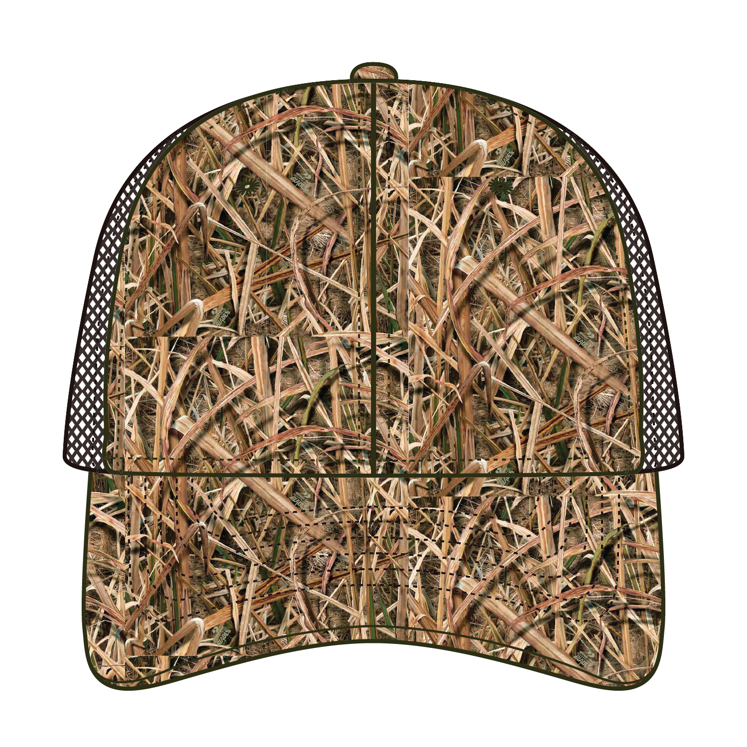 OTTO CAP Mossy Oak Camouflage Superior Polyester Twill 6 Panel Low Profile Mesh Back Baseball Cap 21