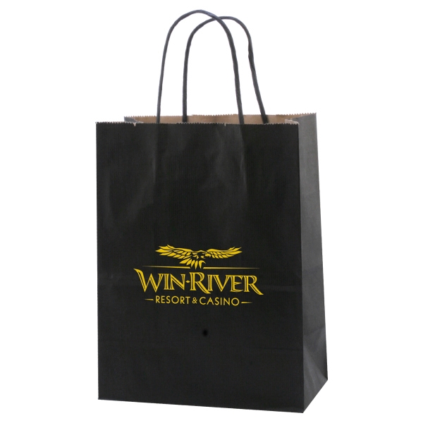 Striped Tinted Kraft Shopping Bags 4