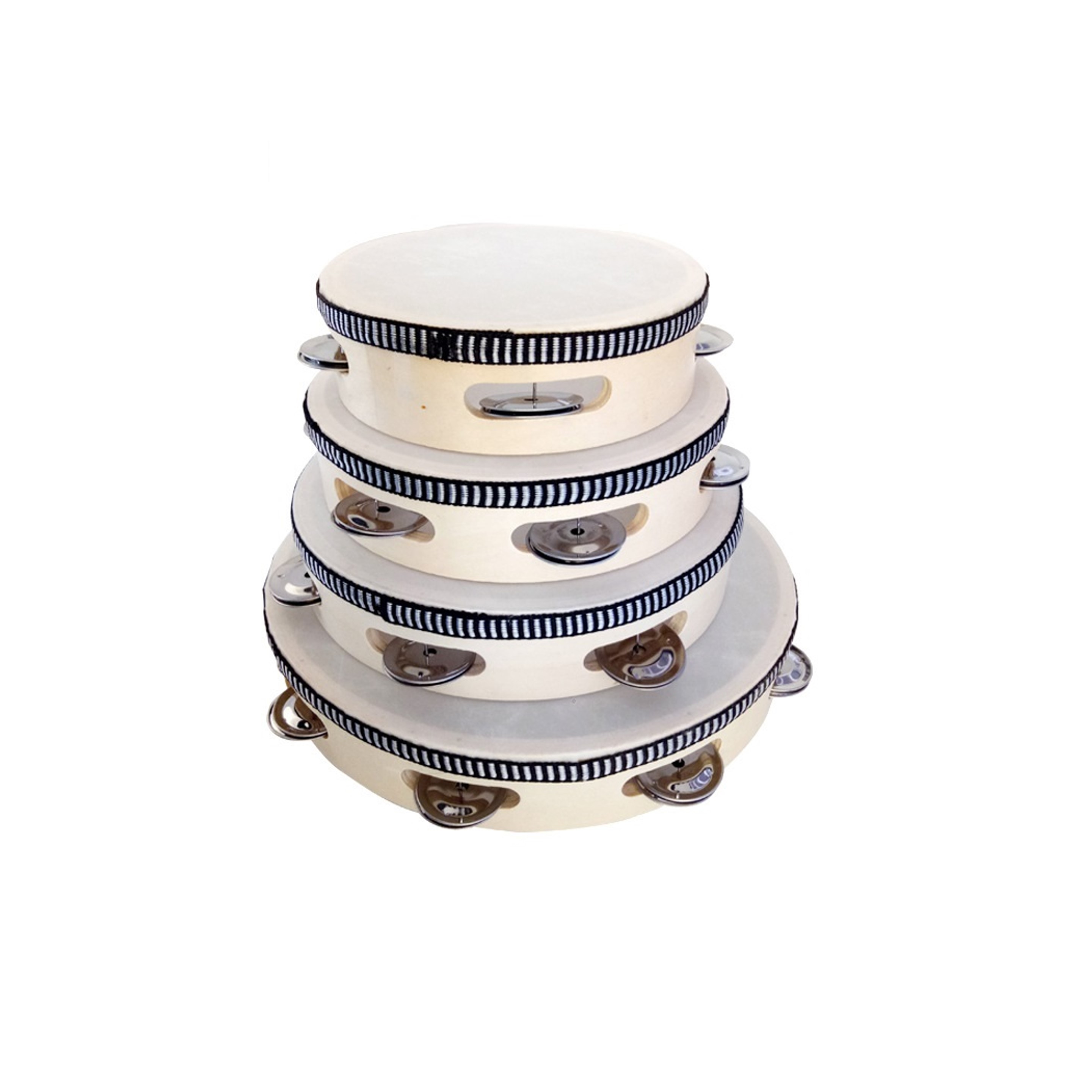 Wooden Tambourine with Metal Ringers (direct import) 3