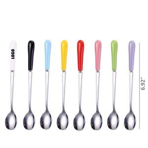 5.74 Inch Ceramic Handle Steel Spoon 3