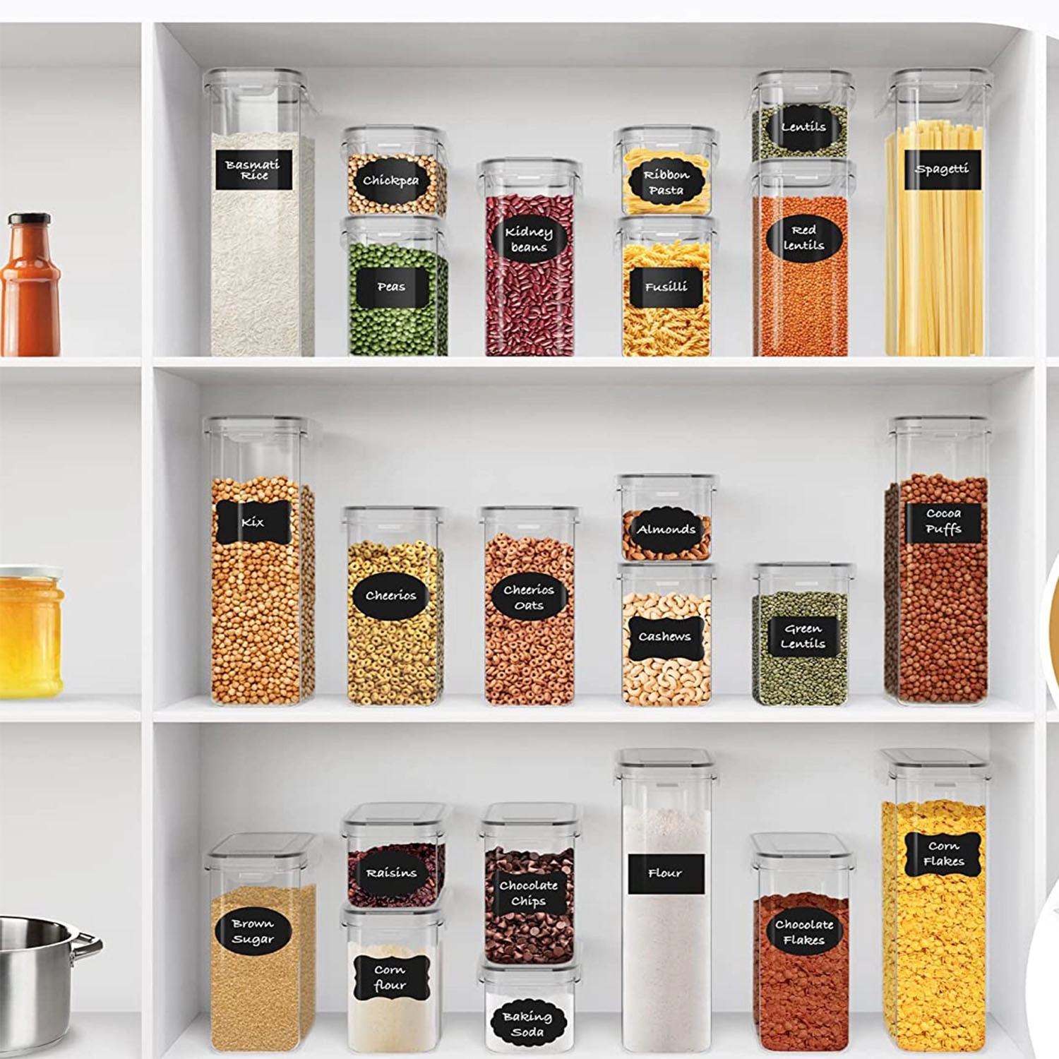 Airtight Food Storage Containers Set With Lids (24 Pack) 4