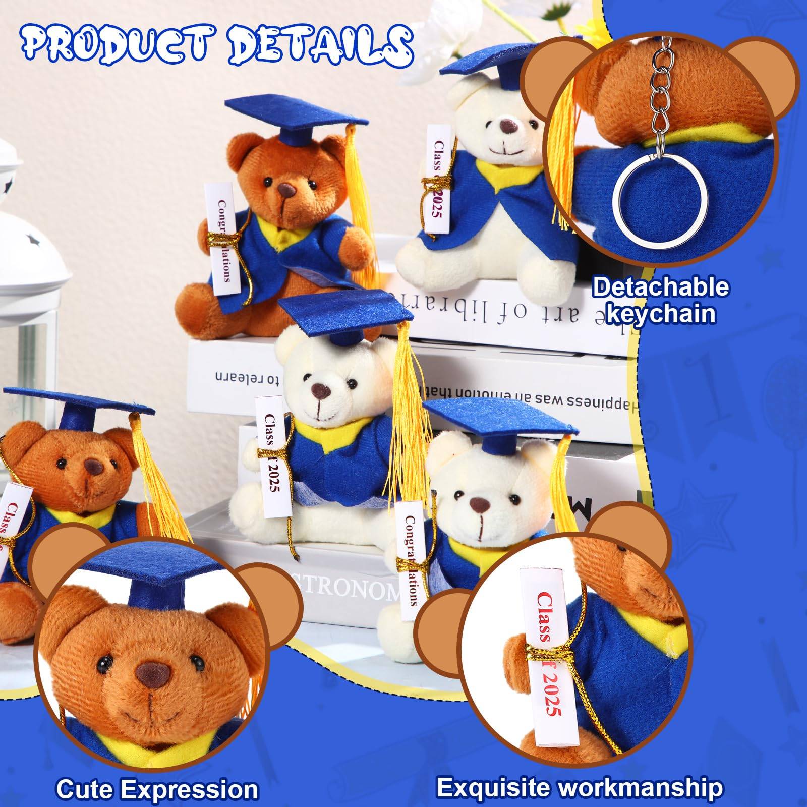Adorable Graduation Plush Doctor Bear Toy – Perfect Keepsake 2