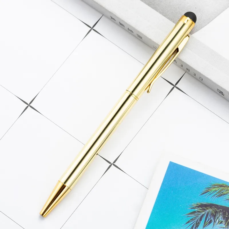 Gold Trim Metal Twister Stylus Pen 3