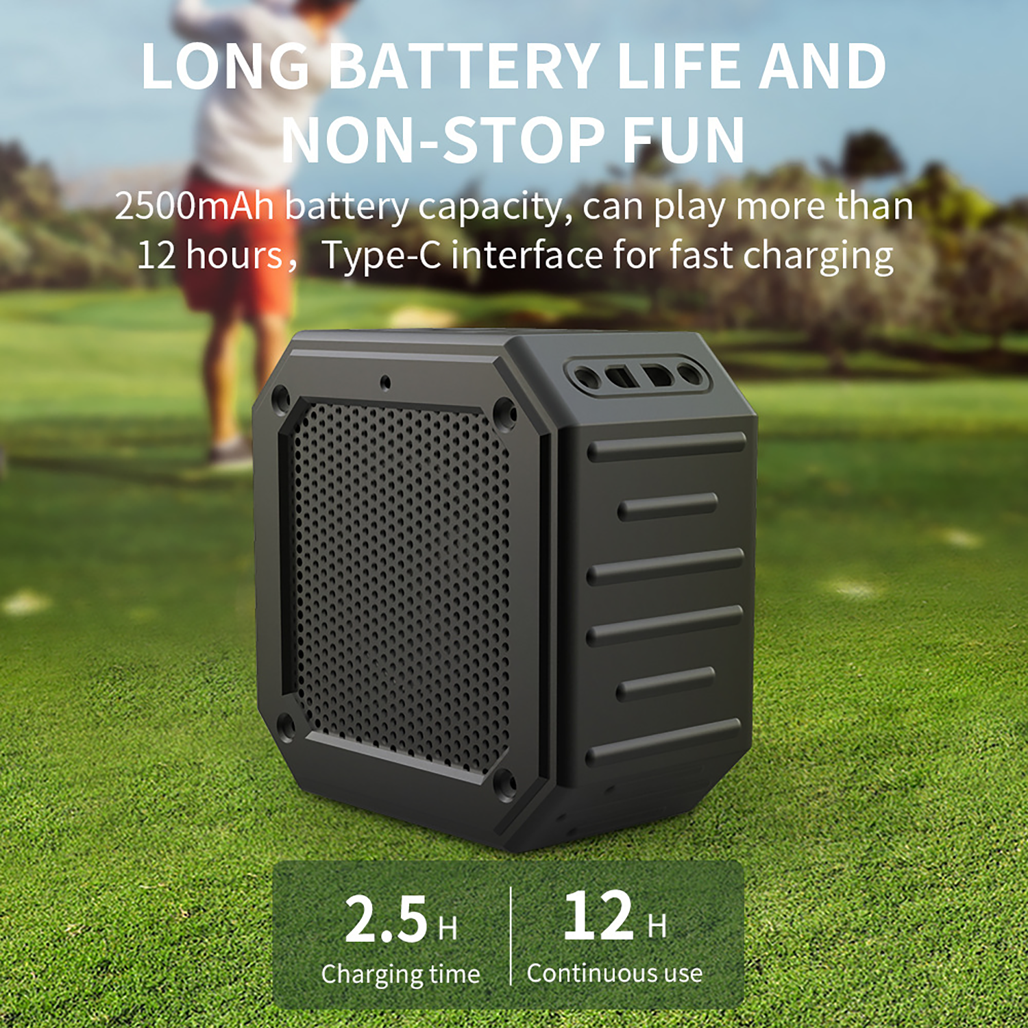 Golf Cart Magnetic Wireless Waterproof Speaker 7