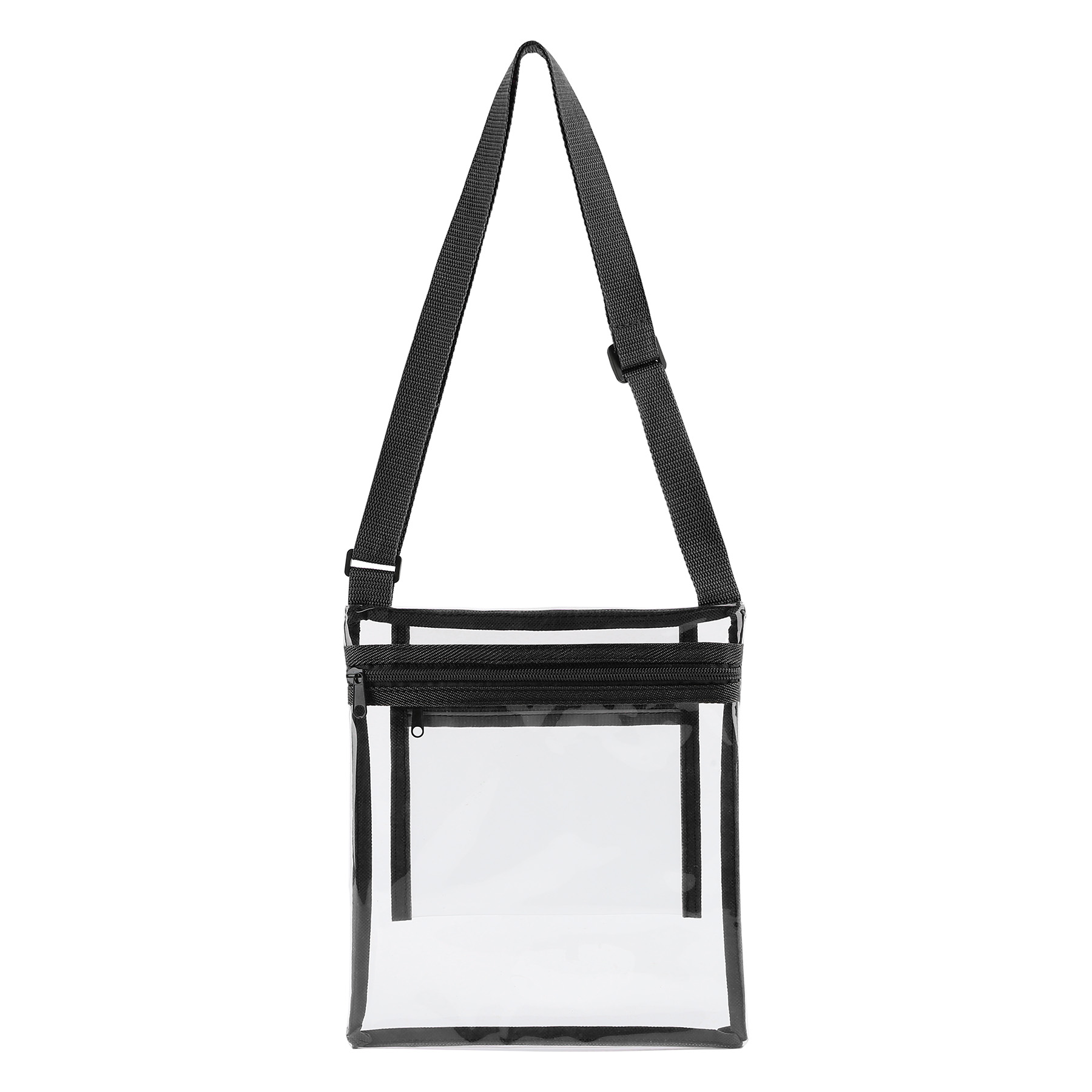 9" X 10" Clear PVC Crossbody Stadium Bag 11