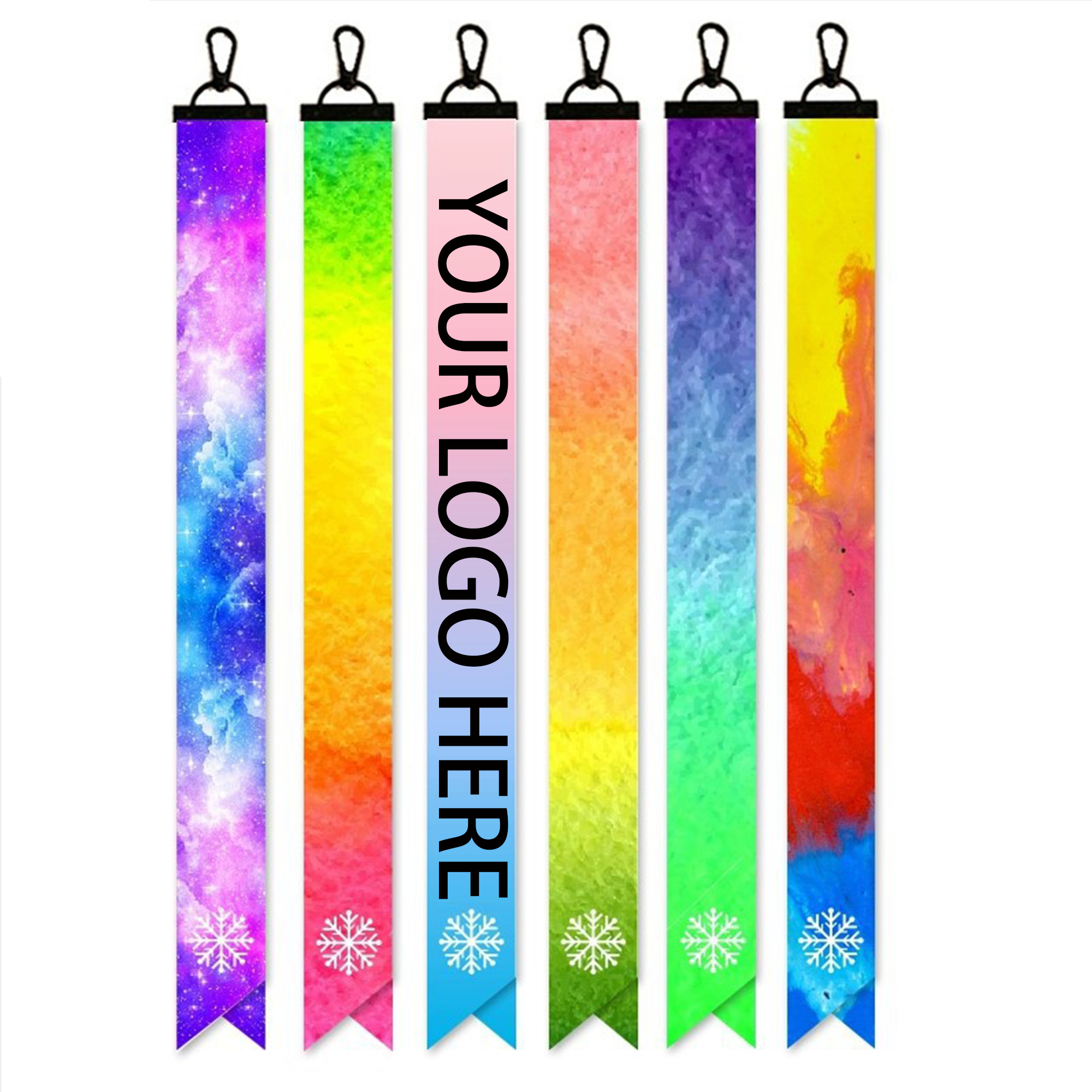 Multi-Color Customizable Double-Sided Printable Safety Streamer for Multi-Scene Outdoor Activities 3