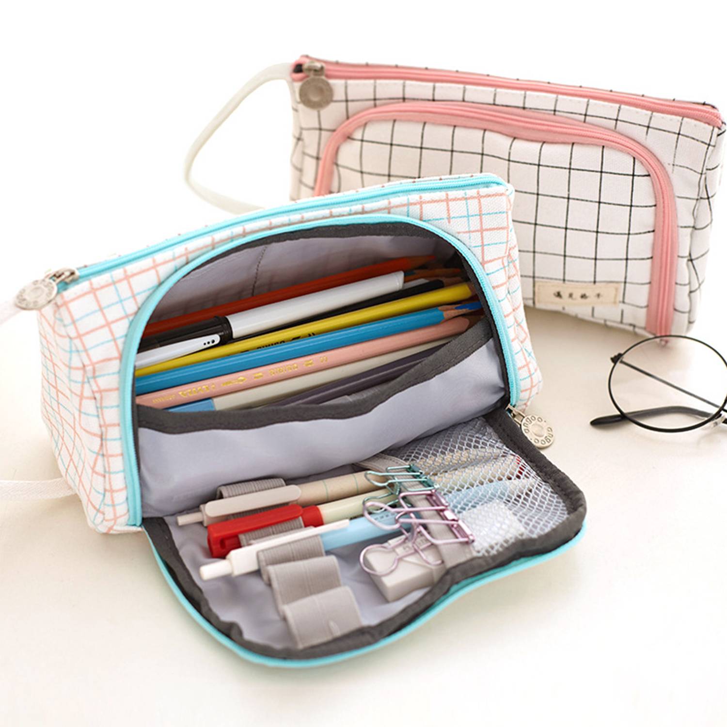 Multi Functional Large Capacity Minimalist Stationery Bag, custom tote bag with logo imprint 5
