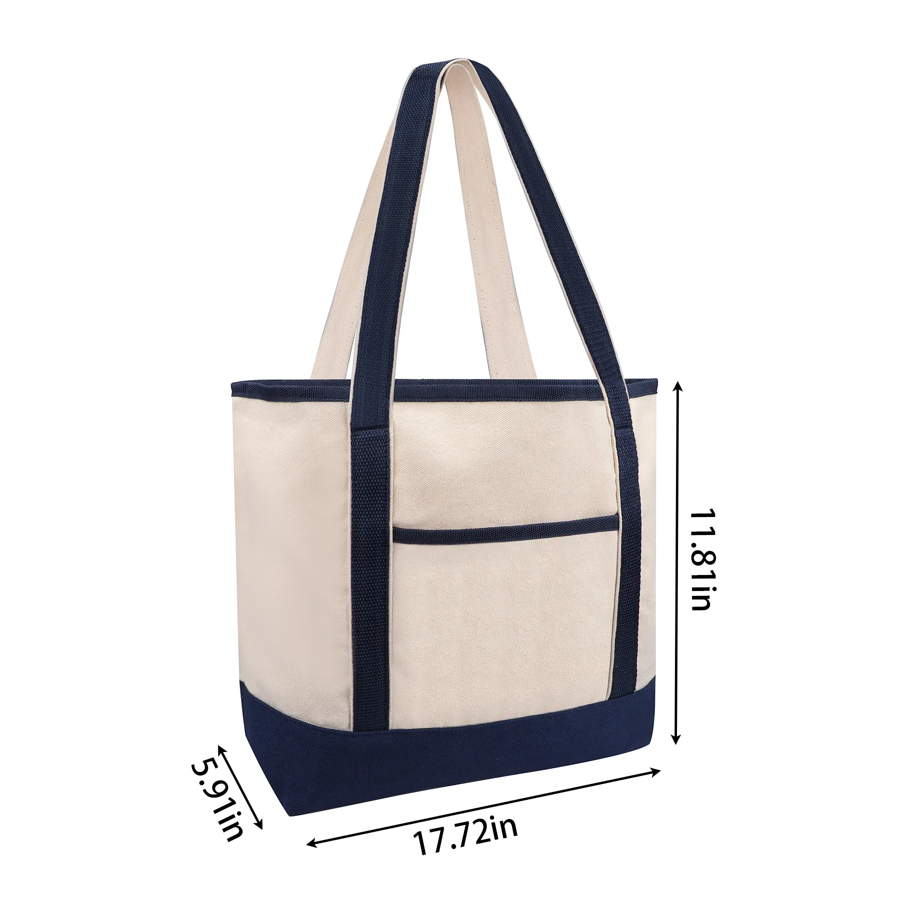 12oz. Natural Canvas Boat Tote w/ Reinforced Handle 4