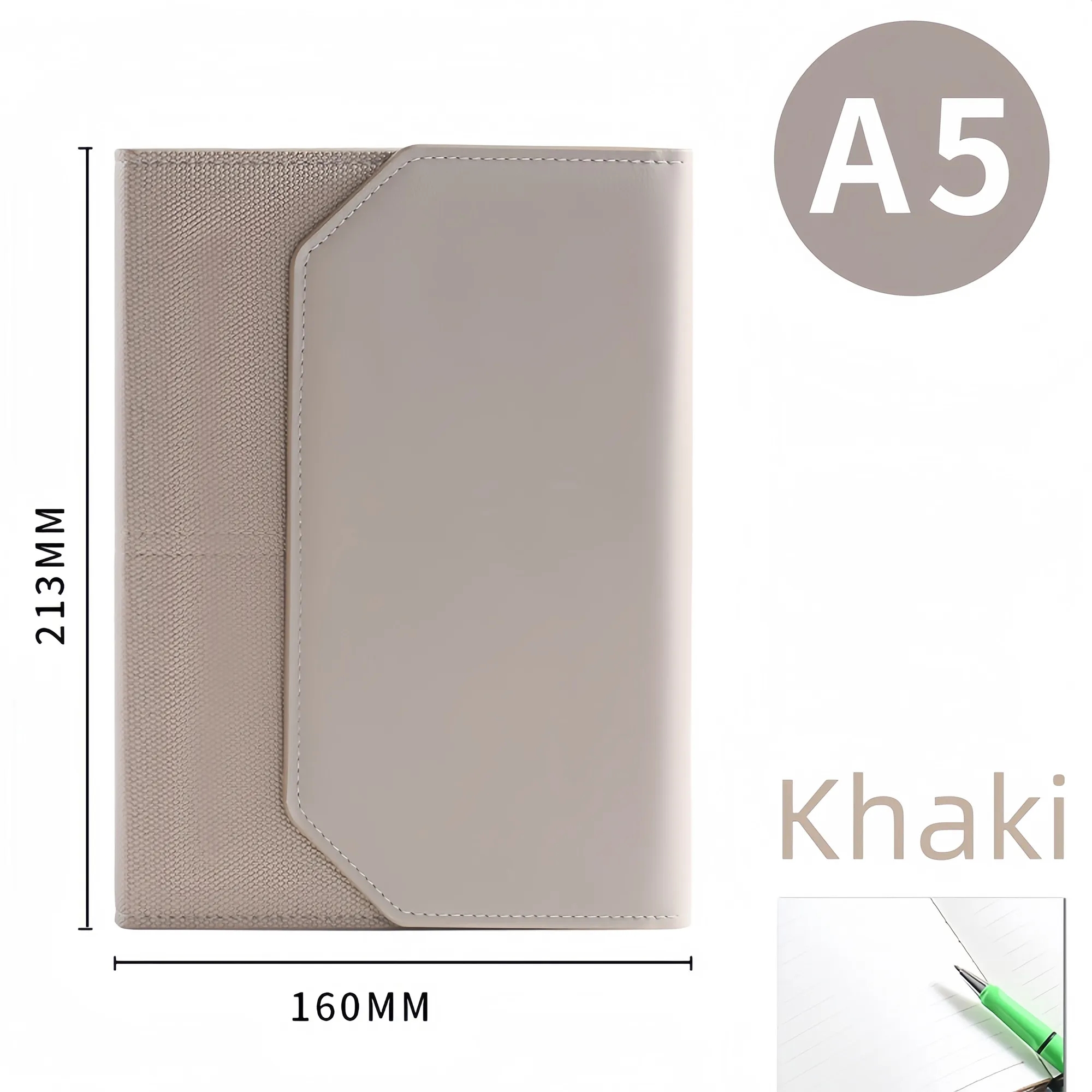 Magnetic Closure Executive Notebook Synthetic Leather 2