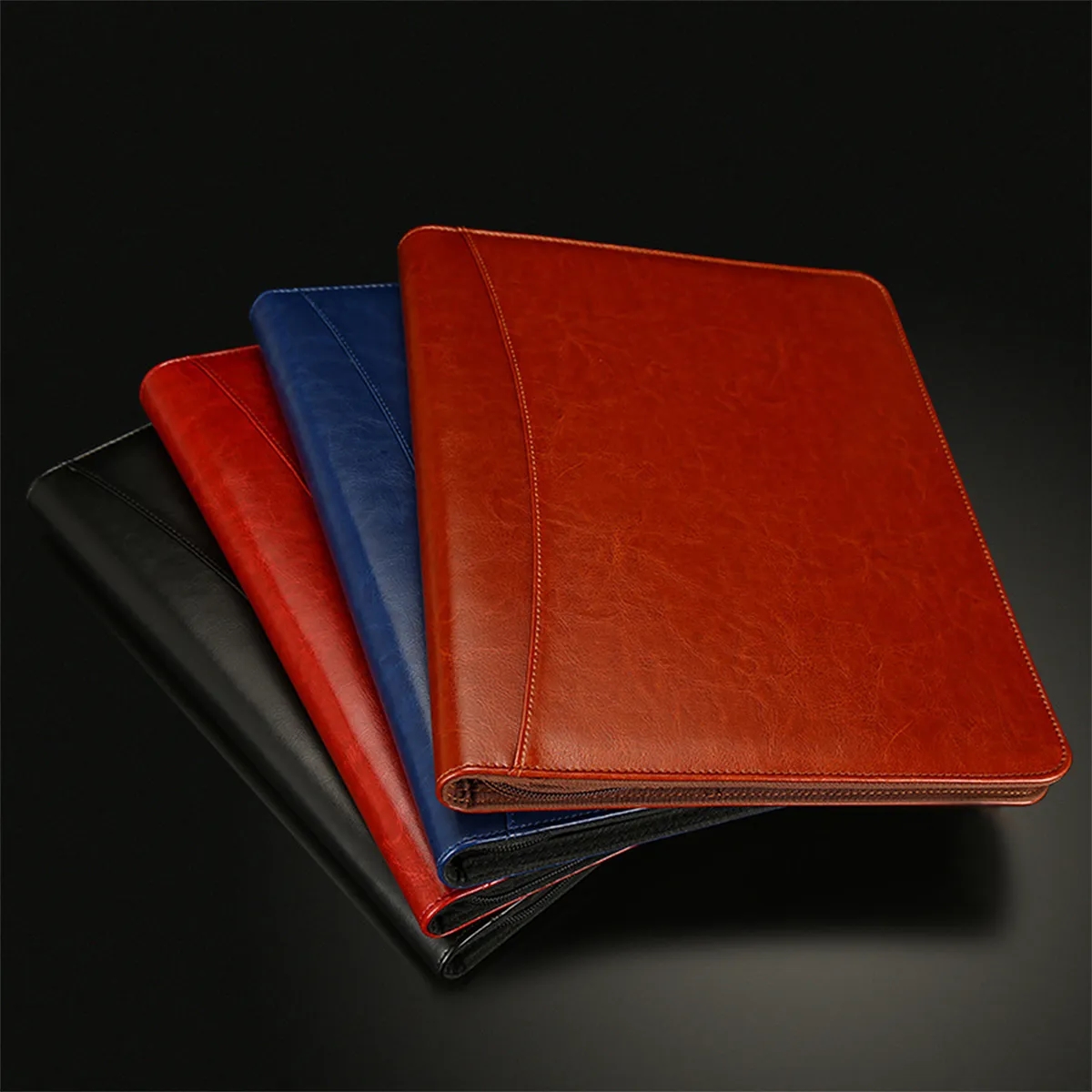 Portable Leather Business Organizer Folder Gift With Binder 5