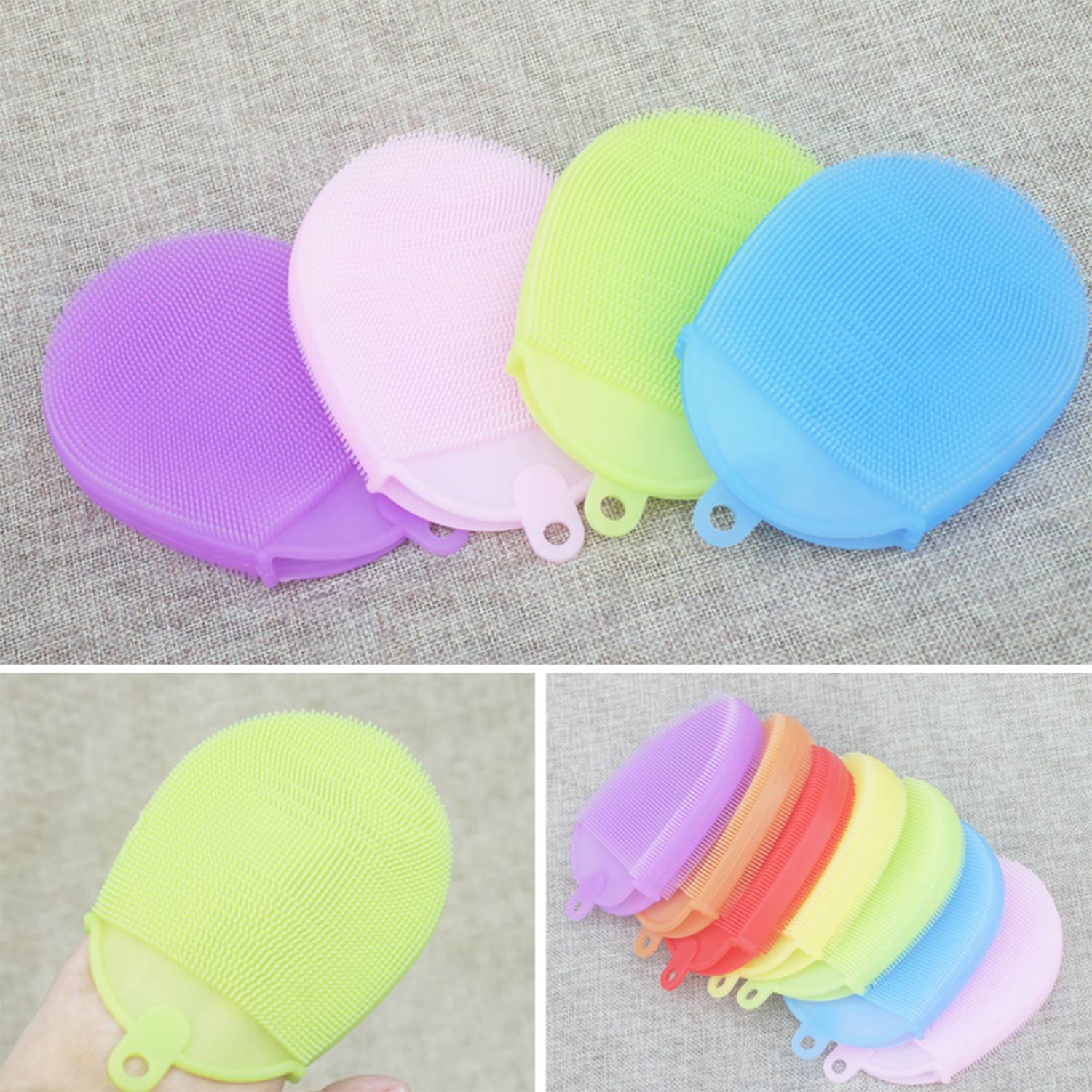 Multifunction Silicone Cleaning Brush Washing Tool Glove 4