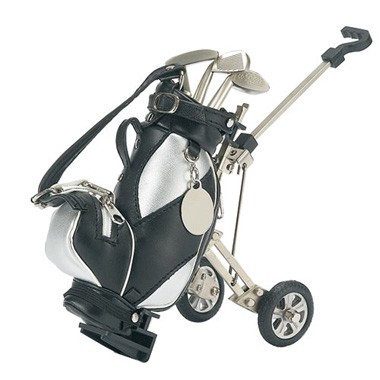 Golf Cart Pen Holder Blk/Silver with 3 Pen 2