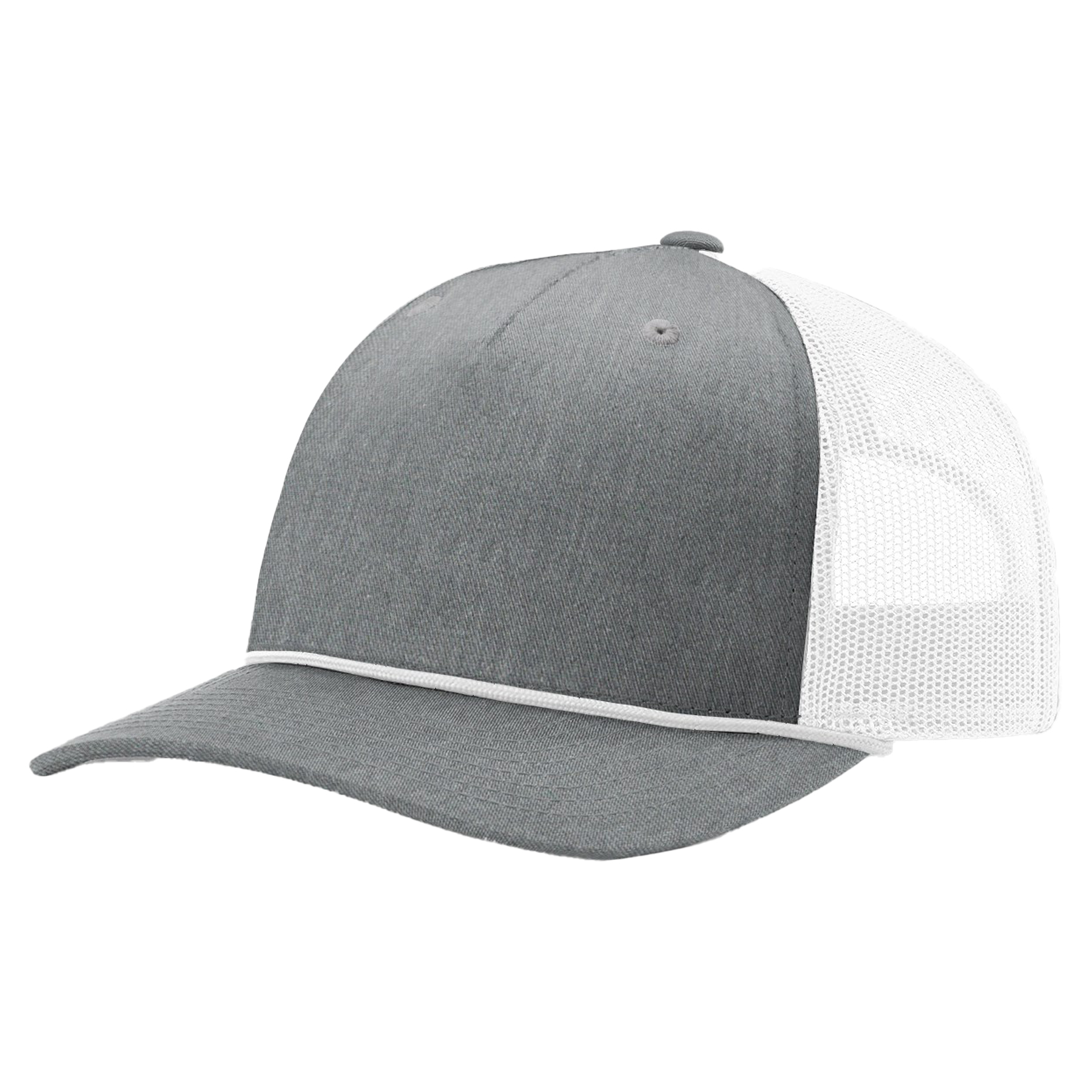 Richardson 112FPR 5-Panel Trucker Hat with Rope w/Leatherette Adhesive Patches or Embroidery 42