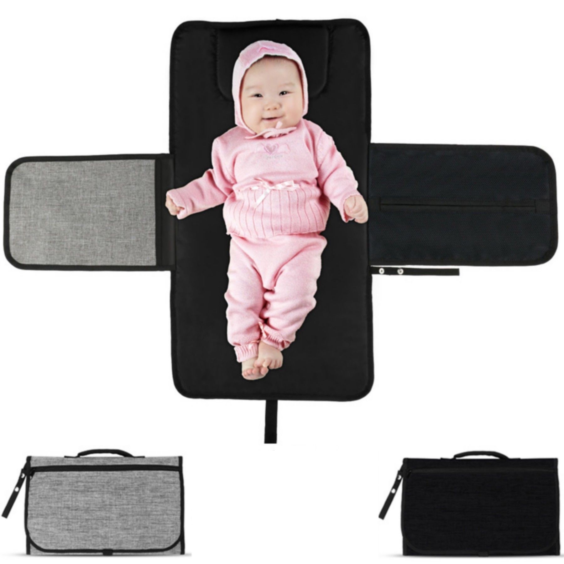 Waterproof Baby Changing Pad Mat With Built-In Pillow 6