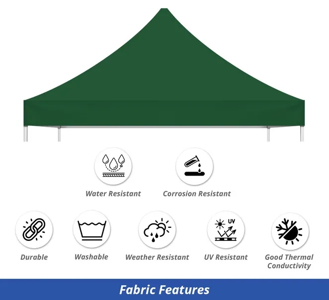 Green Canopy Tent (Topper and Frame) - (10' x 10ft) 3