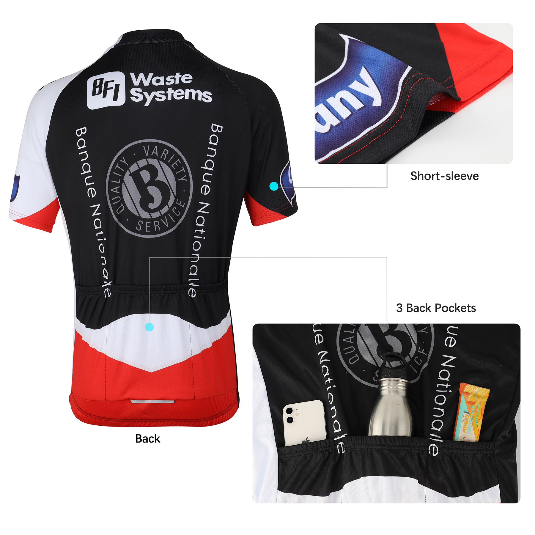 Full Color Dye Sublimated Custom Cycling Jersey Shirt 4
