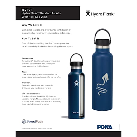 Hydro Flask® Standard Mouth With Flex Cap 21oz 30