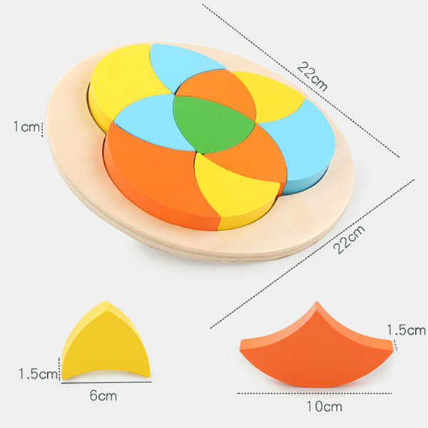 children baby creative toy wooden building blocks 5