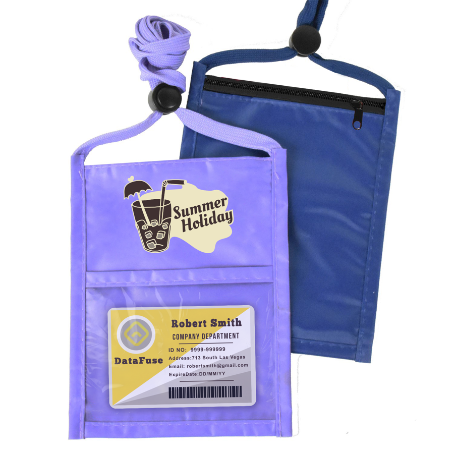 Adjustable Lanyard Neck Wallet - 6.375" x 5.25" 16