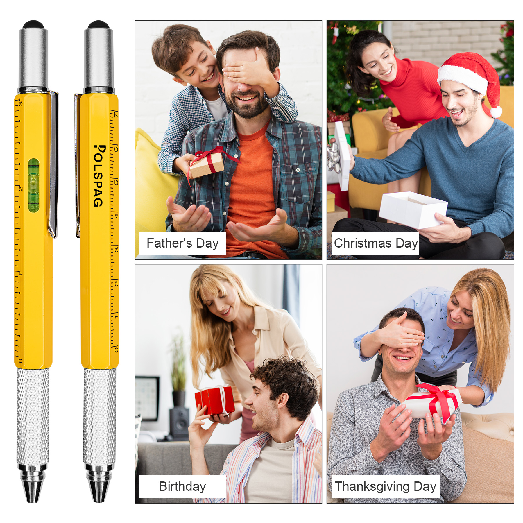 Metal 6-In-1 Multi Function Tool Pen 14