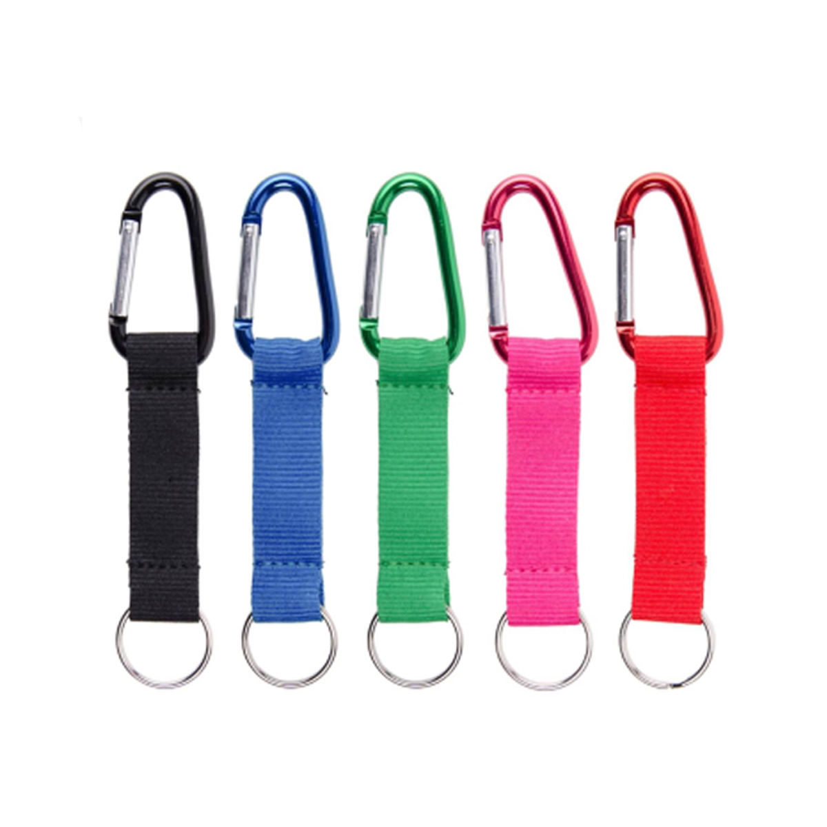 Custom Carabiner Keychain with Nylon Strap and Split Ring 4