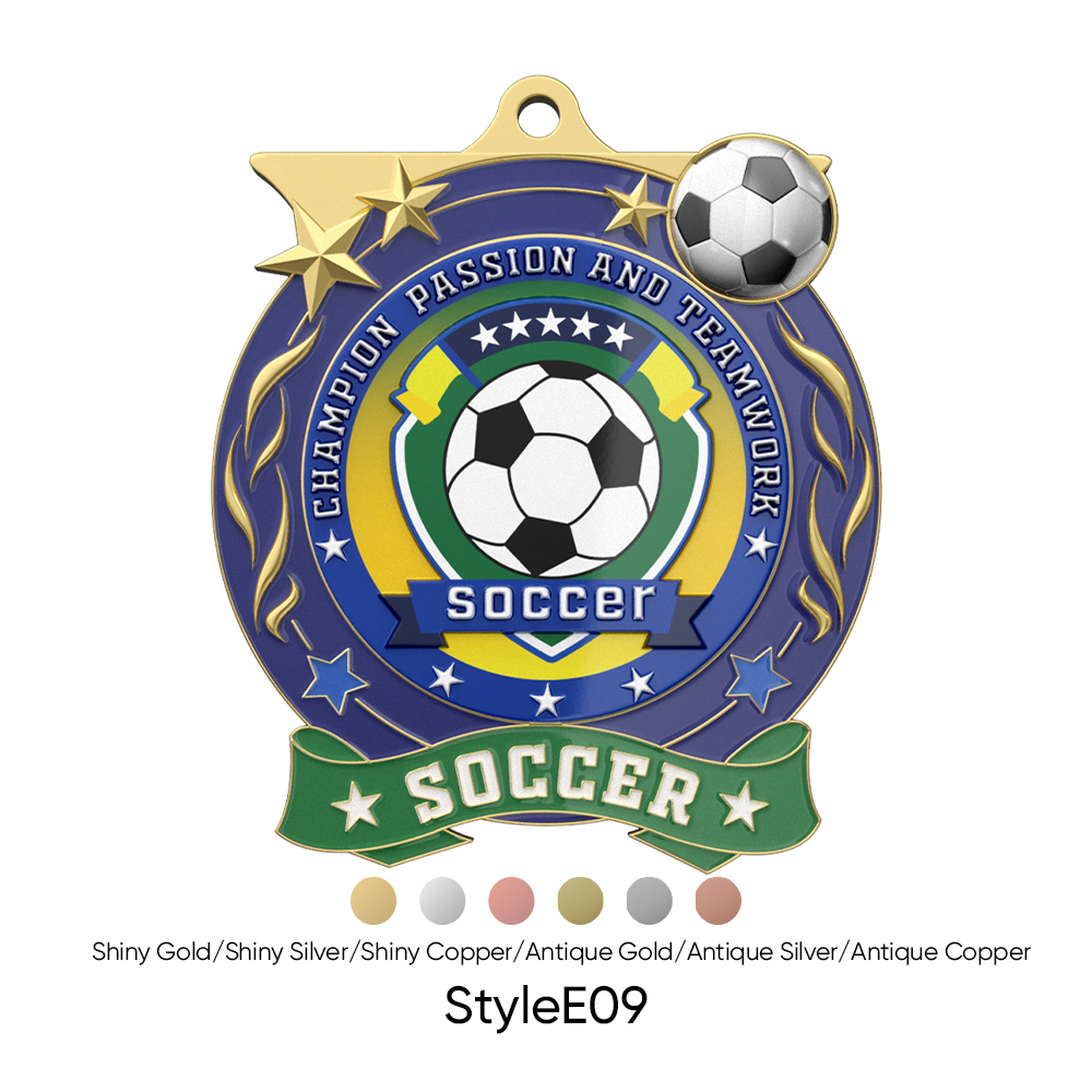 2" UV Printed Soccer Medals 18