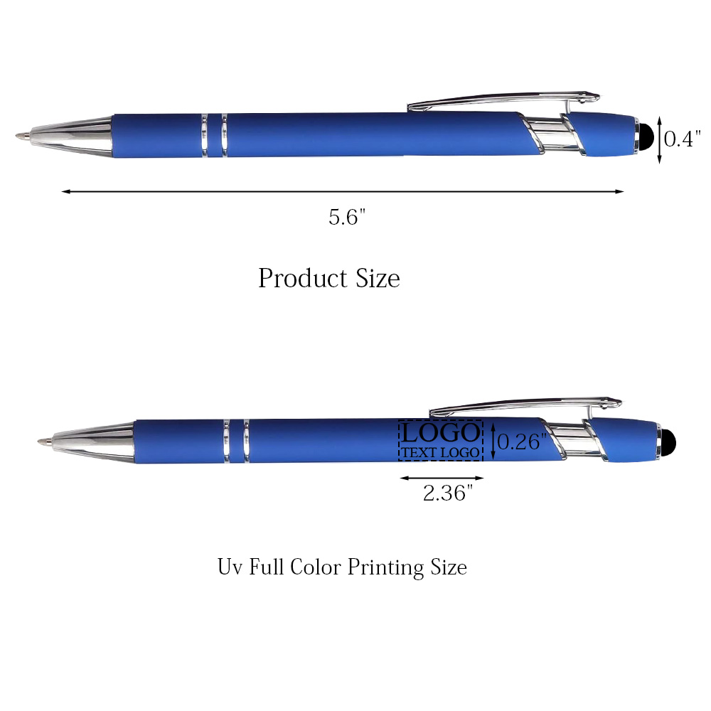 Custom Rubber Coated Stylus Ballpoint Pen 21