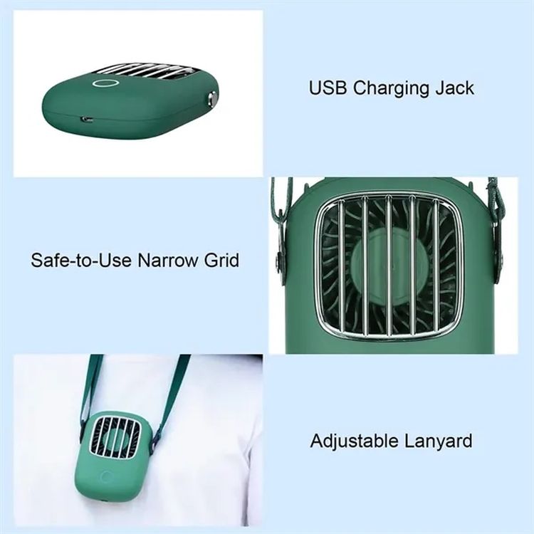 3-in-1 Foldable Neck Fan with USB Rechargeable Battery 3
