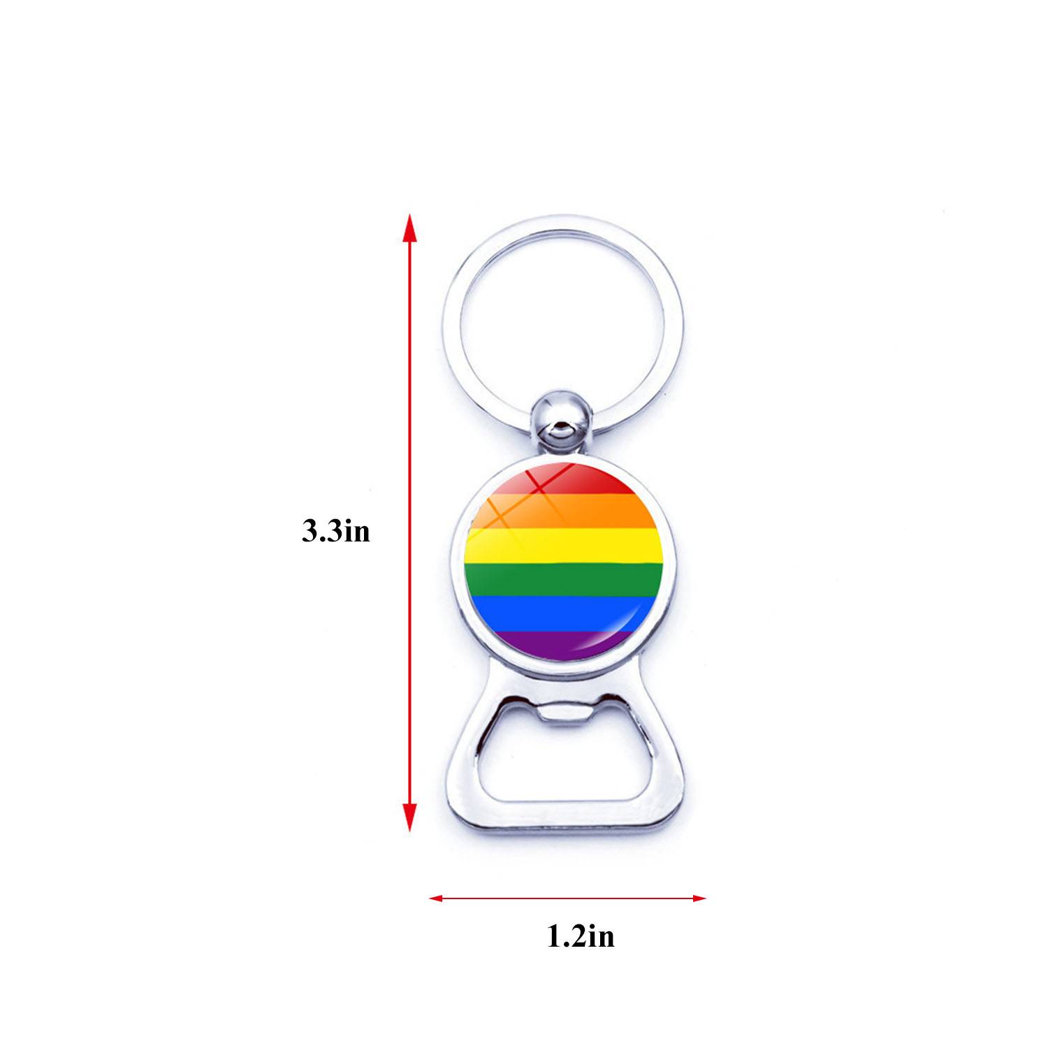 Rainbow Pride Key Chains W/ Bottle Opener 5