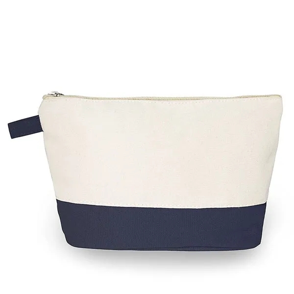 Cotton Canvas Two-Tone Cosmetic Bag, custom tote bag with logo imprint 11