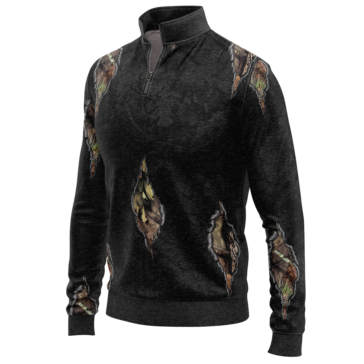 235 GSM Polar fleece men's hunting quarter zip Sweatshirt 2