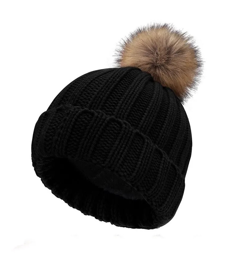 Custom Thick Knitted Multiple Color Blend Beanie Winter Hat 5