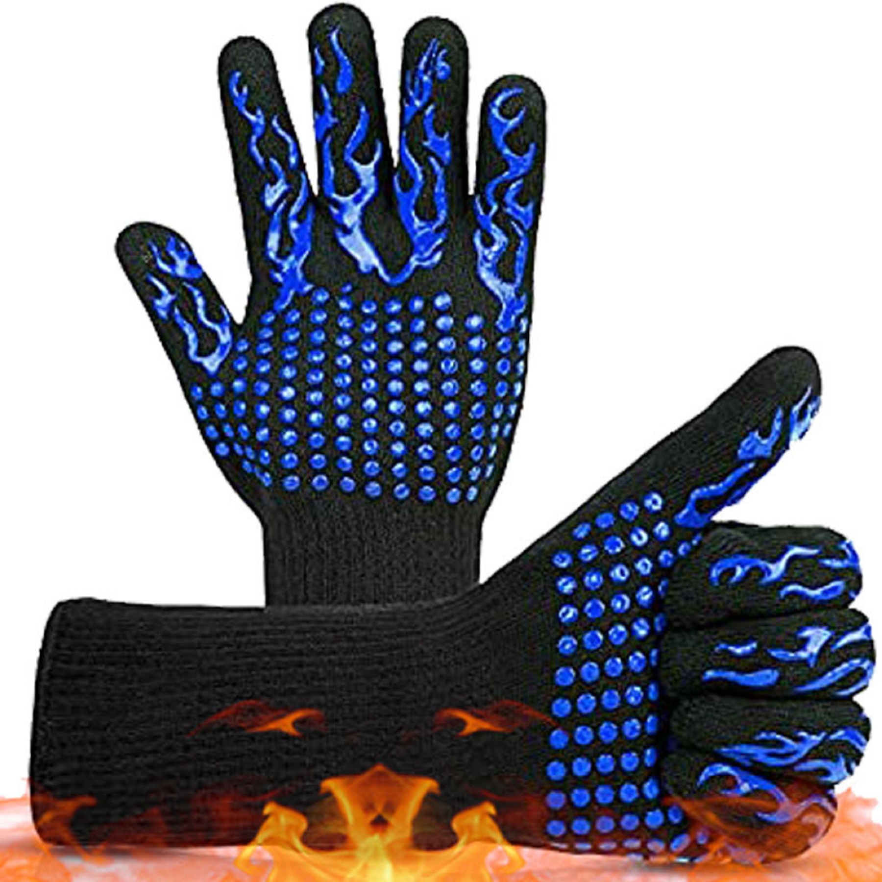 1472 ? High Temp Resistance Fireproof Glove for Grilling Barbecue 8