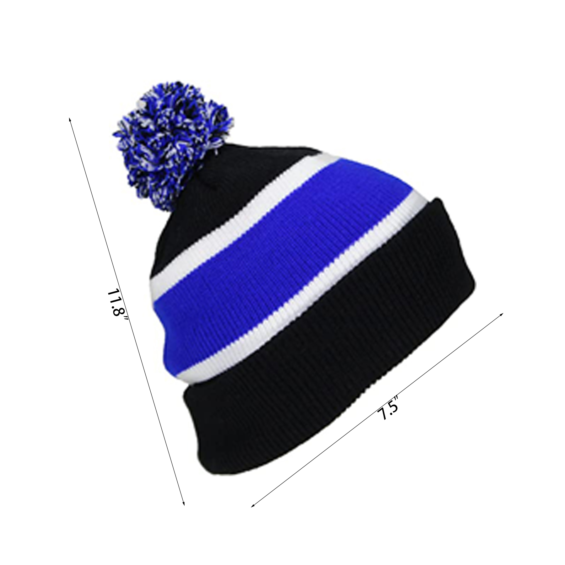 Cuffed Cap with Large Pom 3