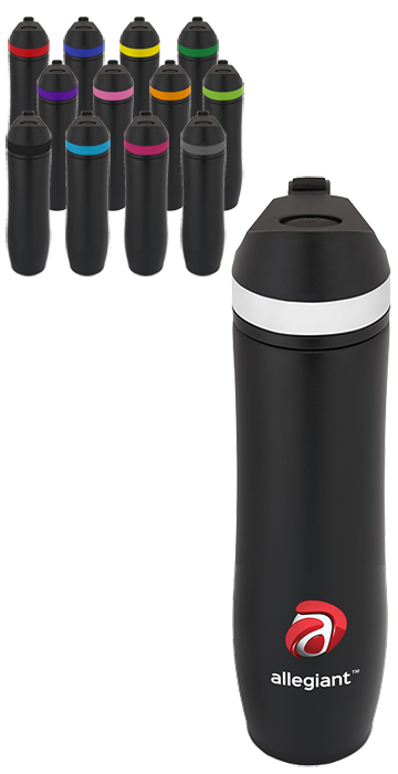 20 oz Persona® Wave Trail Vacuum Water Bottle, custom water bottle with logo imprint 18