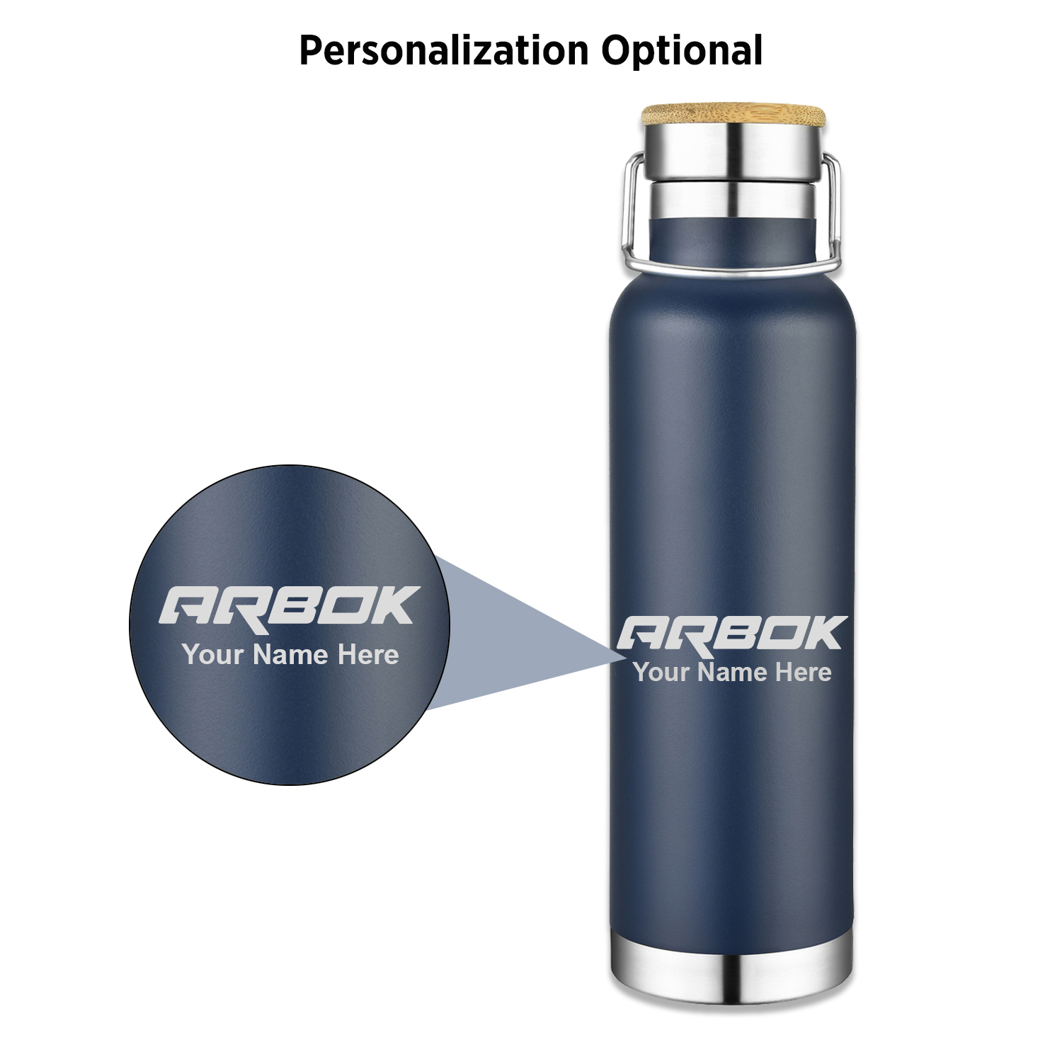 ArticFire 20oz Double Wall Stainless Steel Vacuum Tumbler with Bamboo Cap 4