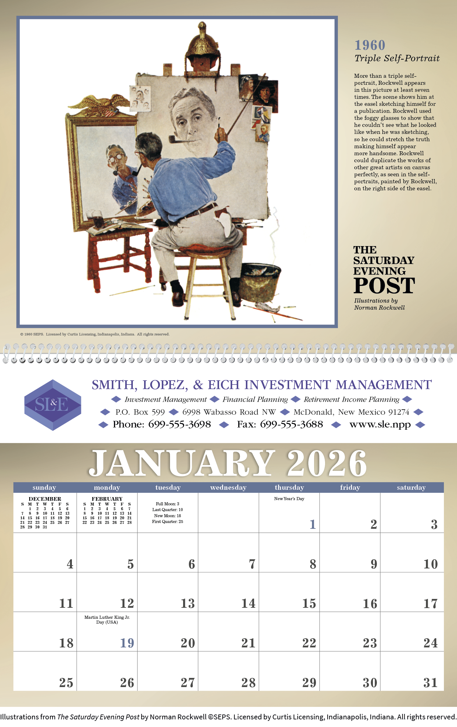 Triumph® Calendars The Saturday Evening Post Illustrations by Norman Rockwell Calendar 38