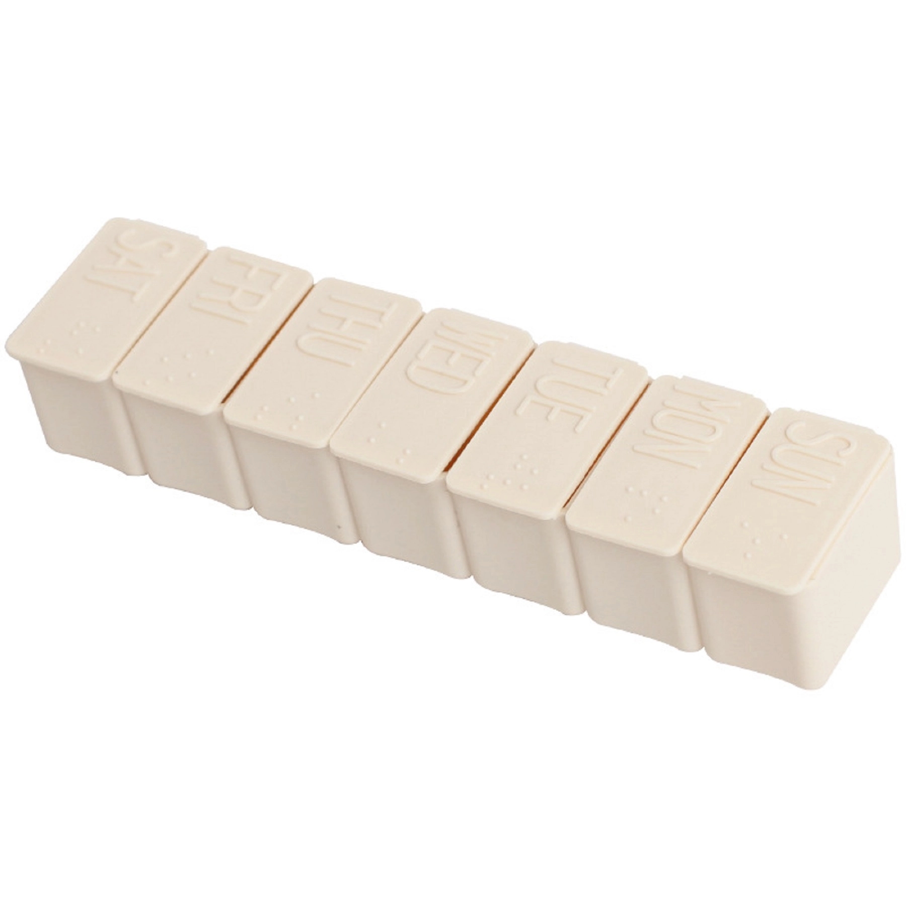 7 Compartment Travel Pill Storage Case with Braille 3