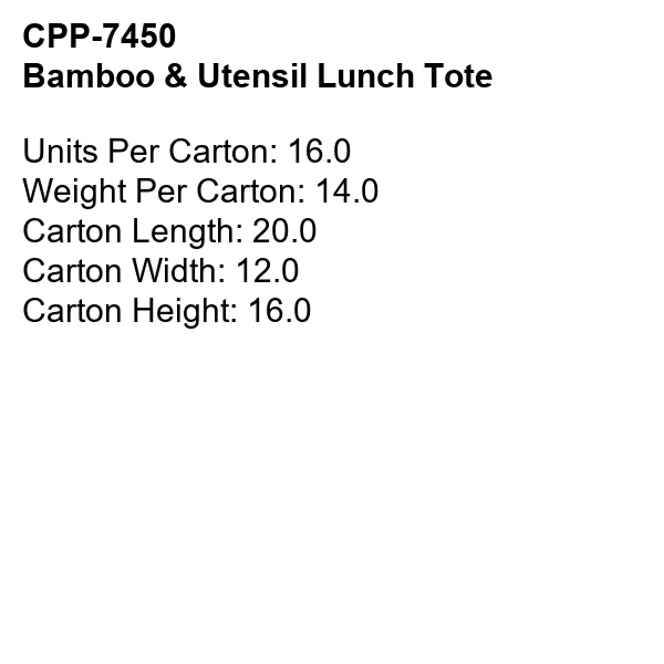 Bamboo & Utensil Lunch Tote 8
