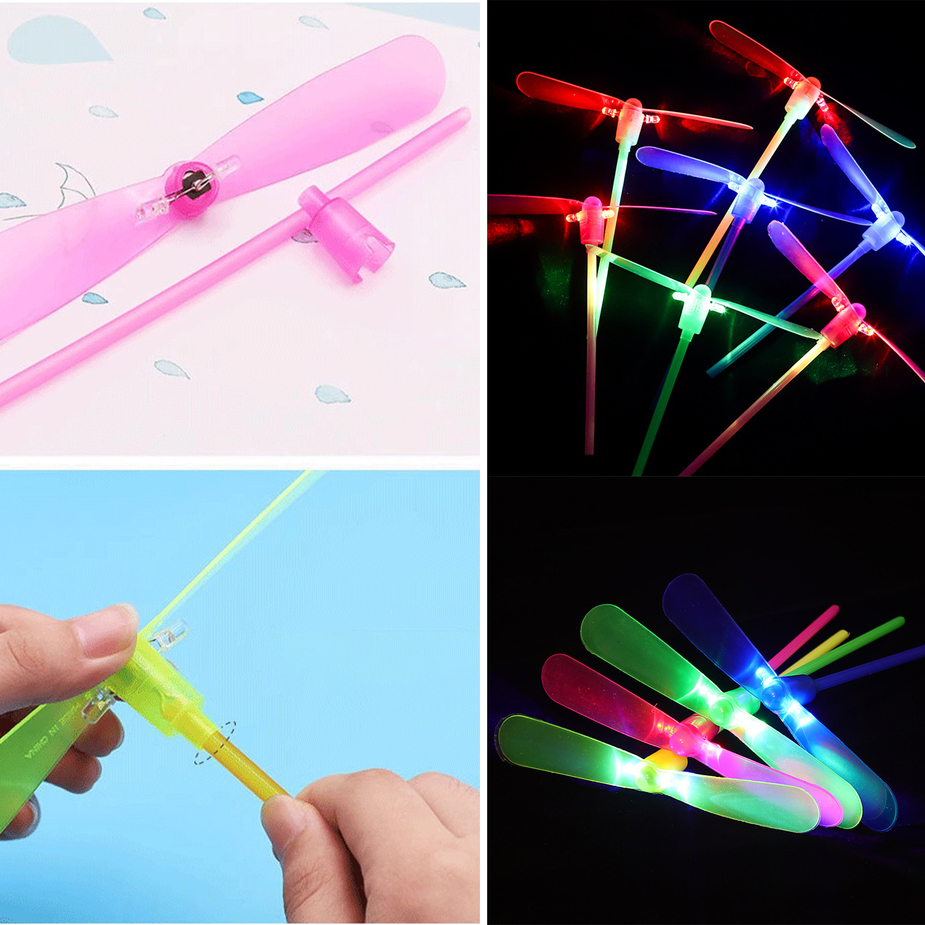 Bamboo Fly Toys with LED Dragonflies 2