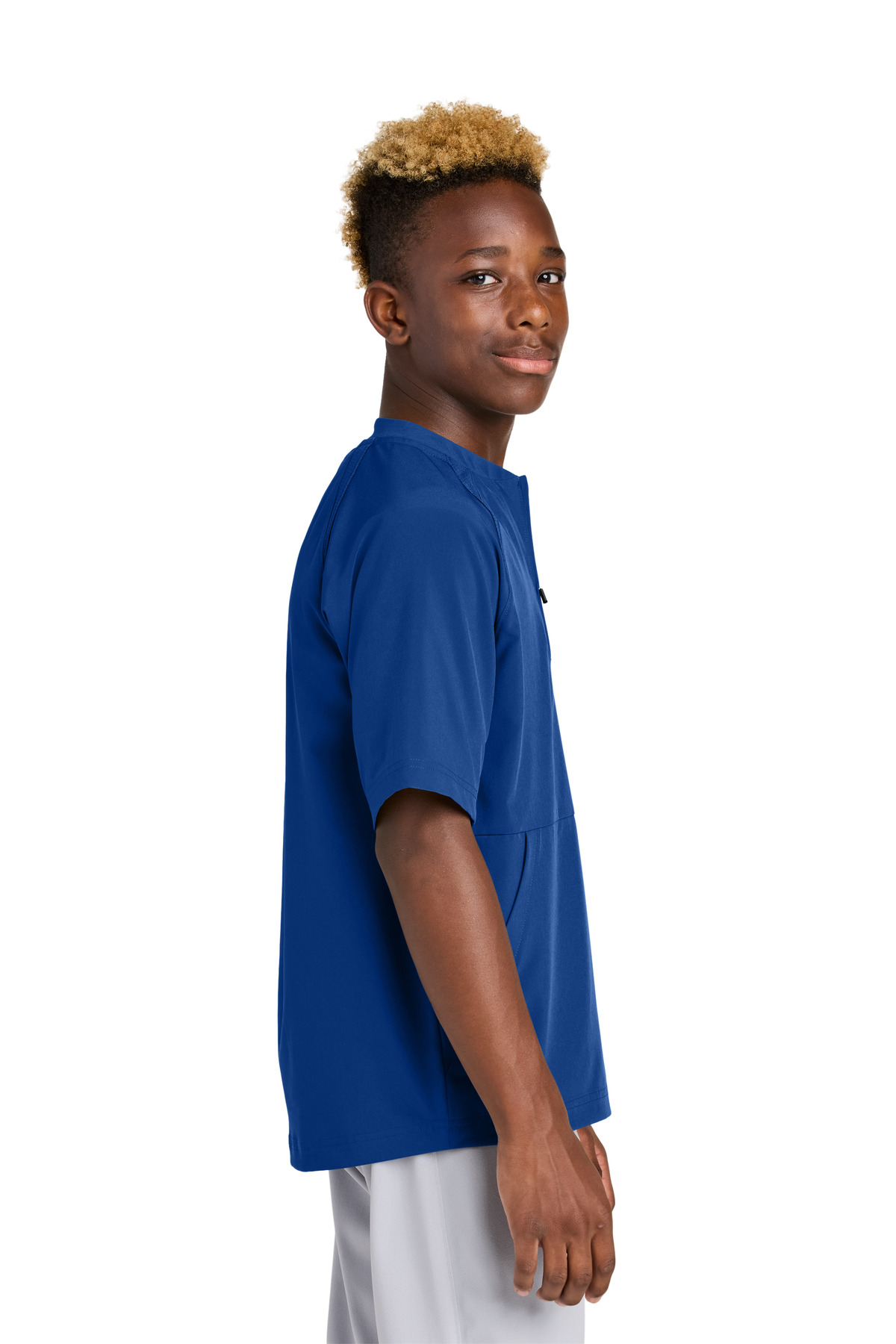 Sport-Tek Youth Repeat 1/2-Zip Short Sleeve Jacket YJST489 15