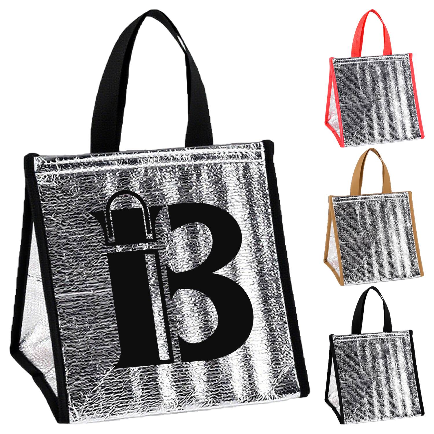 13L Aluminum Foil Non-Woven Insulated Takeout Tote Bag 3